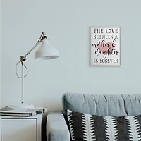 Stupell Industries Love Between Mother & Daughter Gray Framed Wall Art