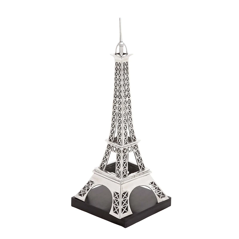 42" Silver Aluminum Eiffel Tower Sculpture