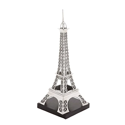 42" Silver Aluminum Eiffel Tower Sculpture