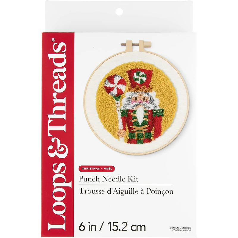 6" Peppermint Nutcracker Punch Needle Kit by Loops & Threads®