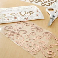 12 Pack: Rose Gold Glitter Swirl Stickers by Recollections™
