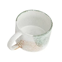 Hello Honey® 16oz. White & Green Serenity Duo Stoneware Mugs, 2ct.