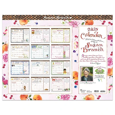 TF Publishing Large 2025 Susan Branch Monthly Blotter Desk Pad Calendar