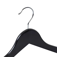 Honey Can Do Black Non-Slip Swivel Hook Wood Hangers, 24ct.