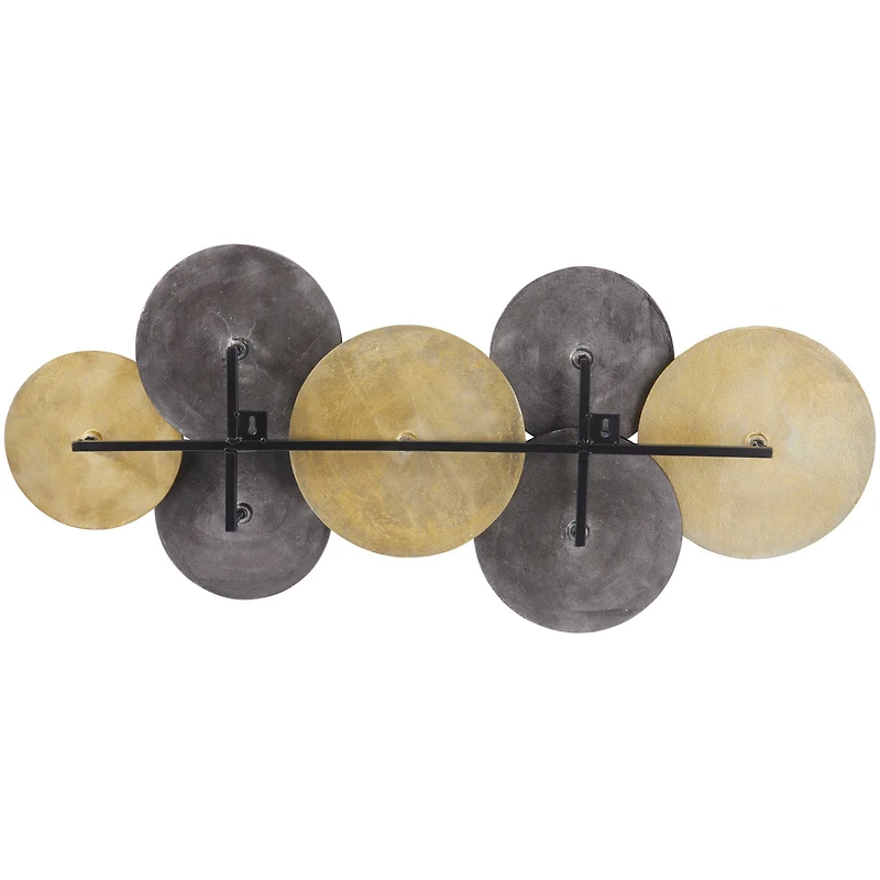 42" Aluminum Carved Design Plates Wall Décor