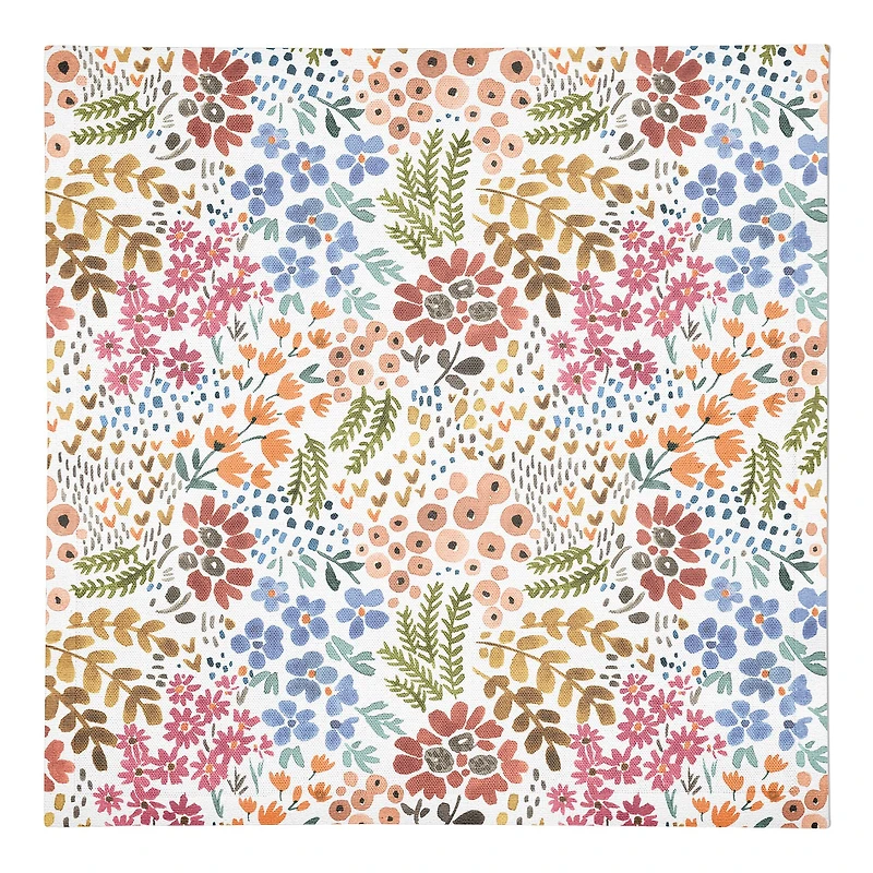 Bright Multi Floral 10" x 10" Cotton Twill Napkin