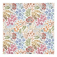 Bright Multi Floral 10" x 10" Cotton Twill Napkin