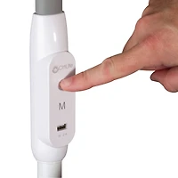 OttLite 64" White LED Floor Lamp with USB and Tablet Stand