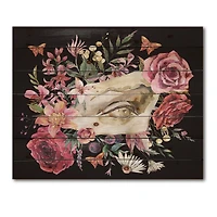 Designart - Greek Sculpture David Eye With Dried Wildflowers