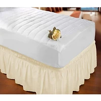 Home Details Beige Wrap Around Bed Ruffle, Twin/Full