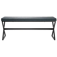 Household Essentials Harper 46.5" Metal & Boucle Bench