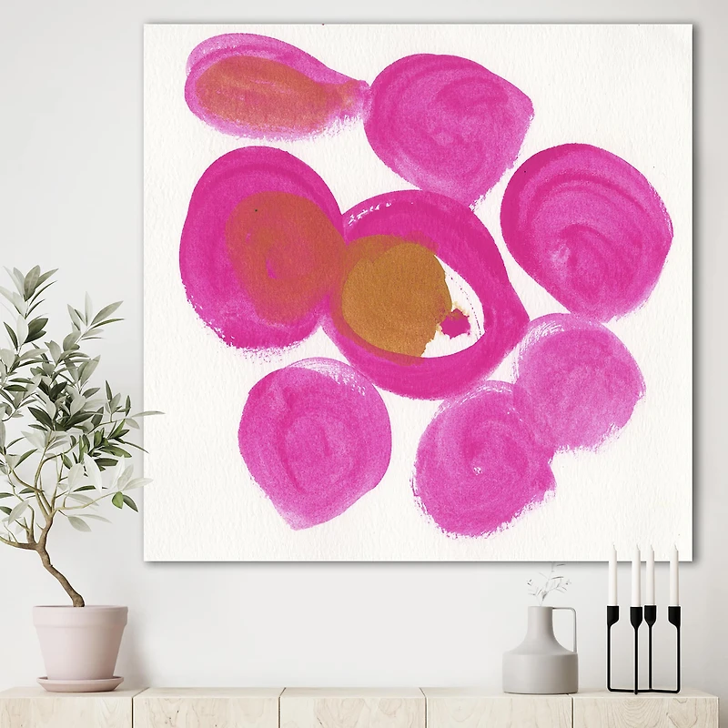 Designart - Pink Circular Composition