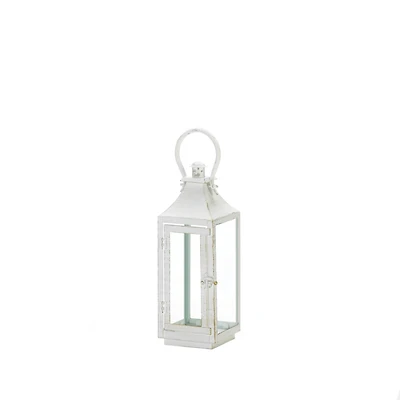 12" Traditional White Lantern