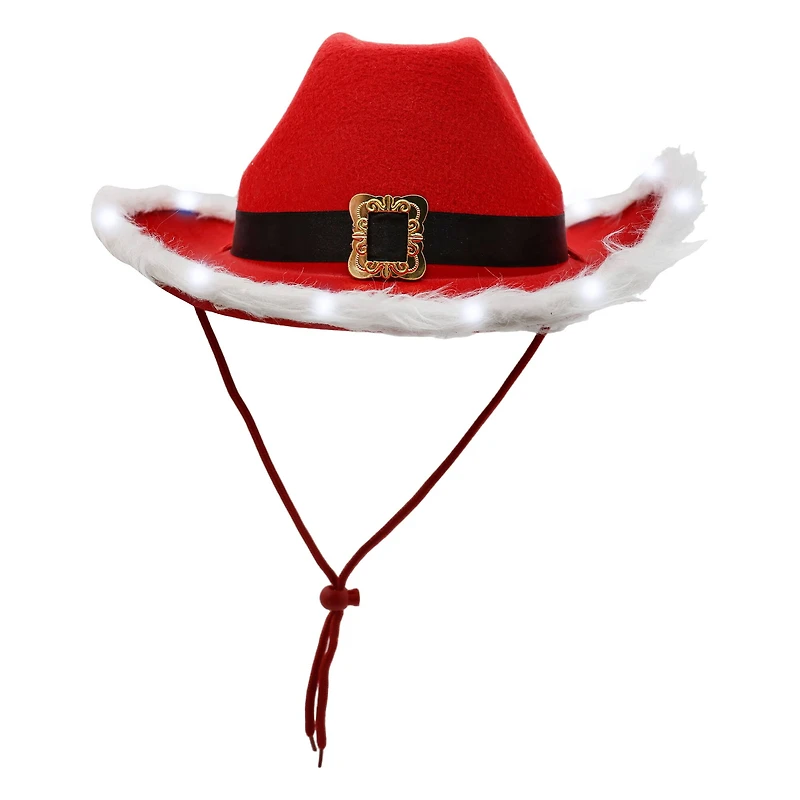 Santa Light Up Cowboy Hat by Celebrate It™