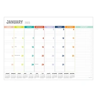 TF Publishing Medium 2025 Rainbow Blocks Monthly Blotter Desk Pad Calendar