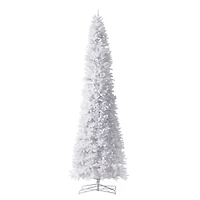 13ft. Pre-Lit Slim White Artificial Christmas Tree, Warm White LED Lights