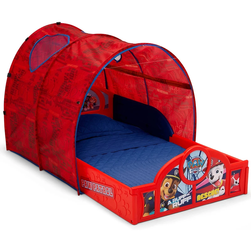 Delta Children Nick Jr. PAW Patrol Sleep & Play Toddler Bed with Tent