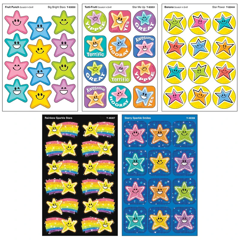 TREND Enterprises® All Stars Mixed Stickers Variety Pack, Pack of 240