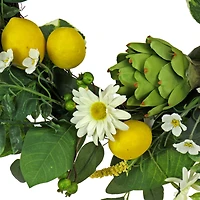 22'' Daisy, Artichoke, and Lemon Wreath