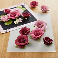 12 Packs: 12 ct. (144 total) Red Sweetwater Paper Flower Embellishments by Recollections™