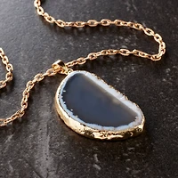 Natural Teardrop Agate Pendant by Bead Landing™