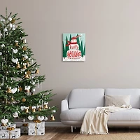 Stupell Industries Happy Holidays Happy Snowman Canvas Wall Art