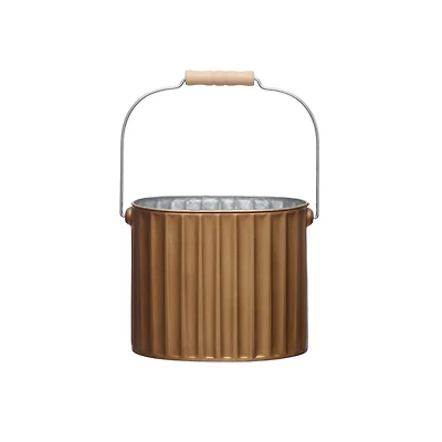 6" Gold Ribbed Metal Bucket by Ashland®