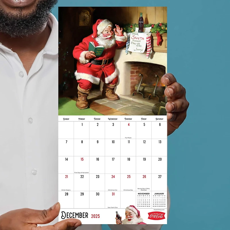 TF Publishing 2025 Coca-Cola Mini Calendar