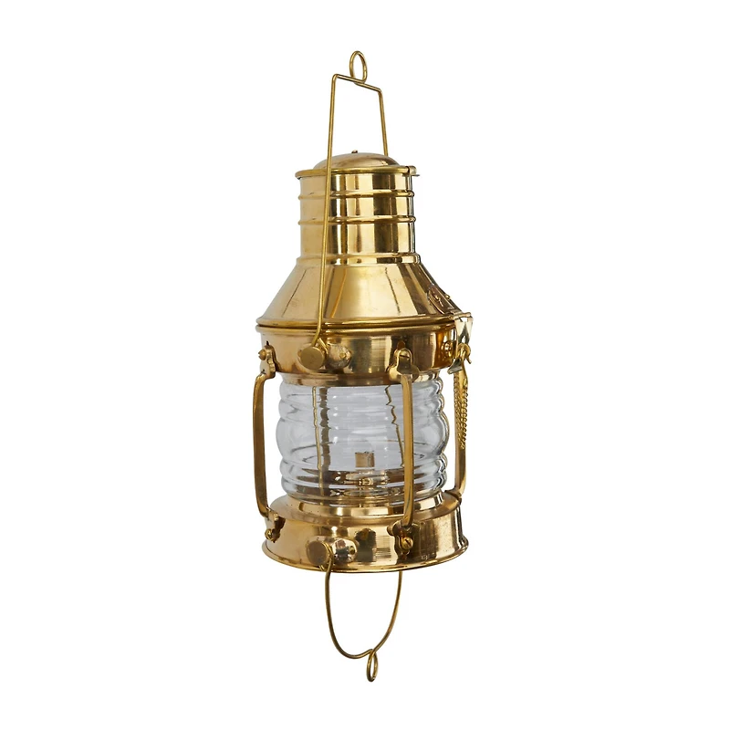9" Gold Brass Candle Lantern