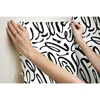 RoomMates Curly Strokes Peel & Stick Wallpaper