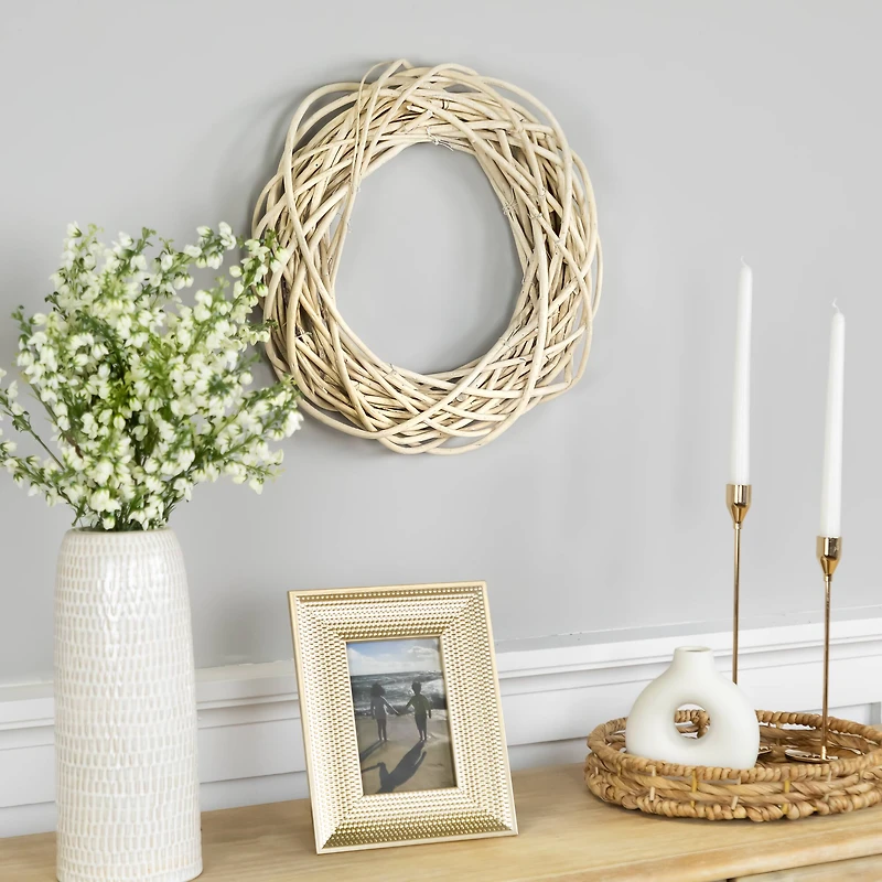 15" Unlit Natural Weeping Willow Spring Twig Wreath