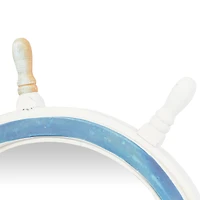 25'' White Coastal Wood Wall Mirror