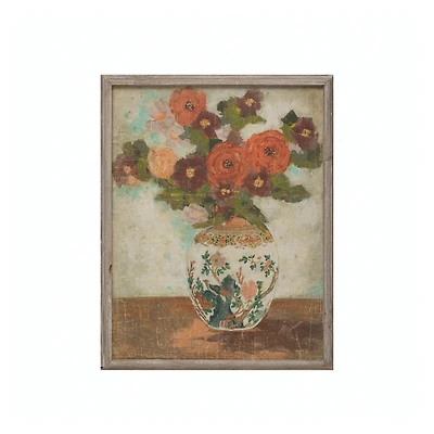 Hello Honey® Flowers in Vase Wood Framed Wall Décor