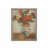 Hello Honey® Flowers in Vase Wood Framed Wall Décor