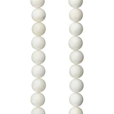 White Shell Round Beads, 8mm by Bead Landing™