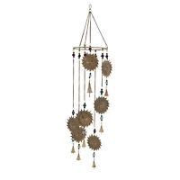 36" Brass Metal Sun in Splendor Eclectic Windchime