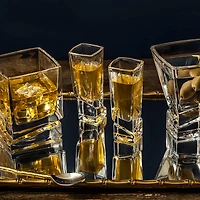JoyJolt® Carre Square Heavy Base Crystal Shot Glasses, 8ct.