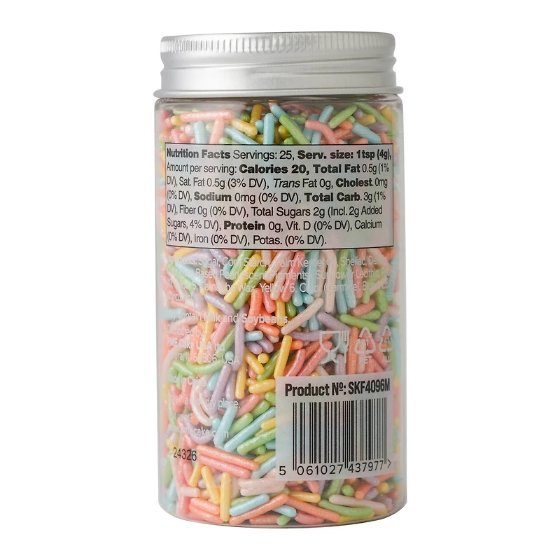 PME Cake Sweet Street® Pastel Rainbow Pearlized Jimmies Sprinkles