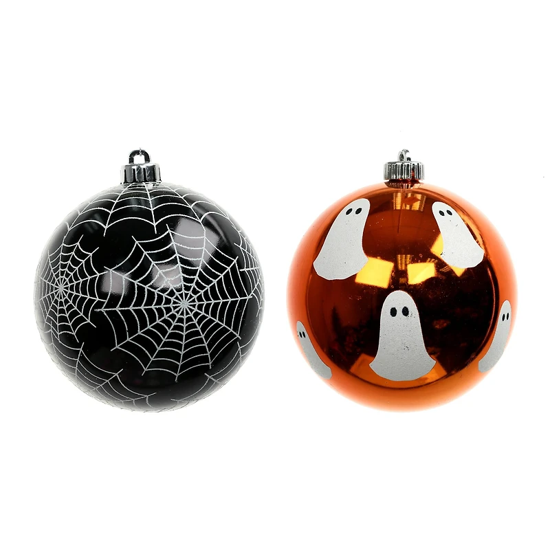 6" Ghost & Spiderweb Ball Ornament Set by Ashland®