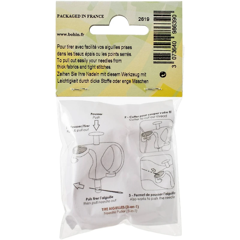 Bohin Red/White 3-in-1 Needle Puller