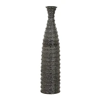 24" Black Stoneware Traditional Vase