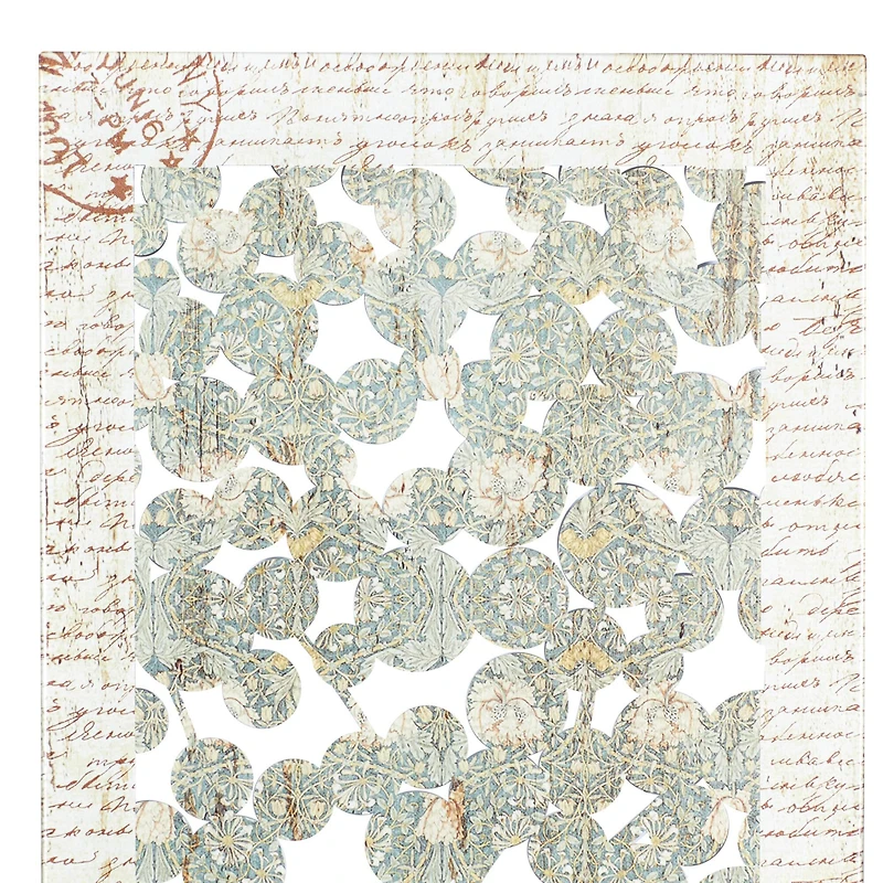 Beige Farmhouse Tree Metal Wall Decor, 36" x 12"