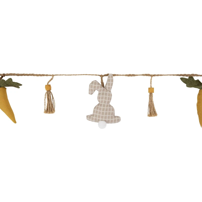 3.5ft. Plush Easter Rabbit & Carrot Twine Garland 