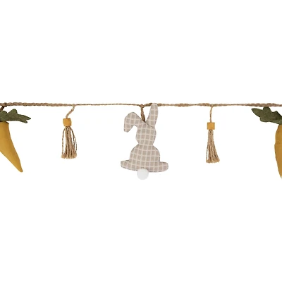 3.5ft. Plush Easter Rabbit & Carrot Twine Garland 
