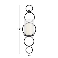 25" Black Modern Wall Sconce