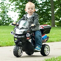 Toy Time Black Battery Powered Ride-On Motorcycle
