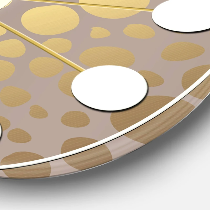 Designart 'Golden Marble Design Iii Mid-Century Modern Wall Clock