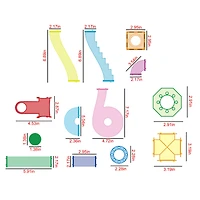 PicassoTiles® 60 Piece Marble Run Building Block Connecting Set