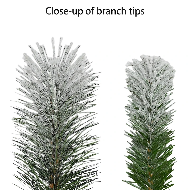 36" x 16" Pre-Lit Flocked Pine Mailbox Swag