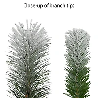 36" x 16" Pre-Lit Flocked Pine Mailbox Swag